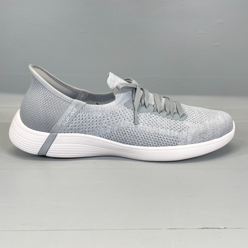 Skechers Slip-Ins On-the-Go Walking Shoes Womens Size 9 Gray Slip On Sneakers